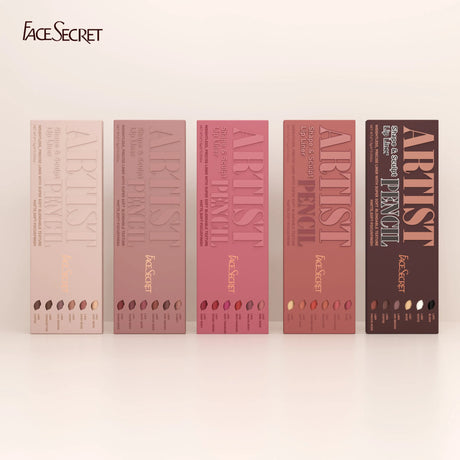 Face Secret Artist Shape Sculpt Lip Liner Pencil Set, Weightless Precise Liner with Super Soft Blendable Texture Matte Soft