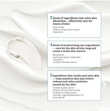 345 Relief Cream Comprehensive solution to skin problems Anti-sugar and antioxidant Brightening skin Improving acne marks Moistu