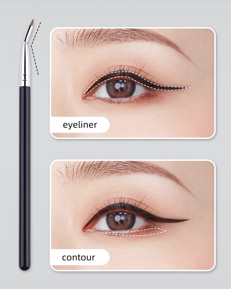 LOYBJ Bend Head Eyeliner Brush Eye Detail Makeup Brush Under Eyes Tear Trough Concealer Brush Women Fine Liner Beauty Maquiagem