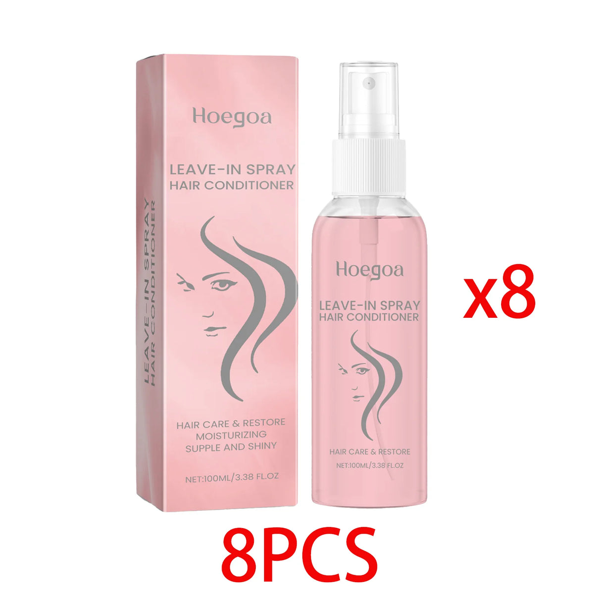 Leave-In Hair Conditioner Care Spray Wash Free Gentle Nourishing Scalp Anti Frizz Split Ends Daily Moisturizing Hair Spray 100ml