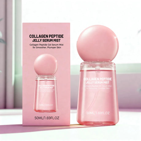 2026 New Collagen Peptide Jelly Serum Mist Hydrating Face Spray Plumping Smoothing Brighten Firming Moisturizing Glow Skin 50ml