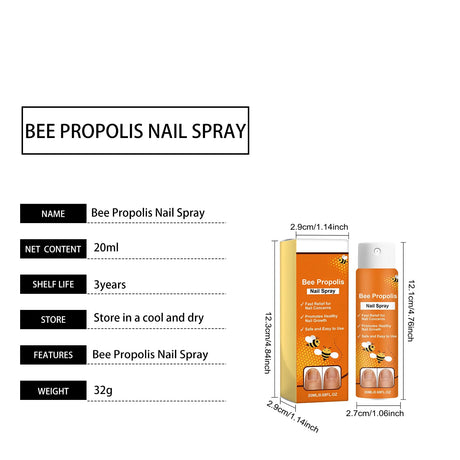 Bee Venom Nail Soothing Spray Nail Repair Treatment for Damaged&Discolored Toenail Moisturizing Nourishing Care for Brittle Nail