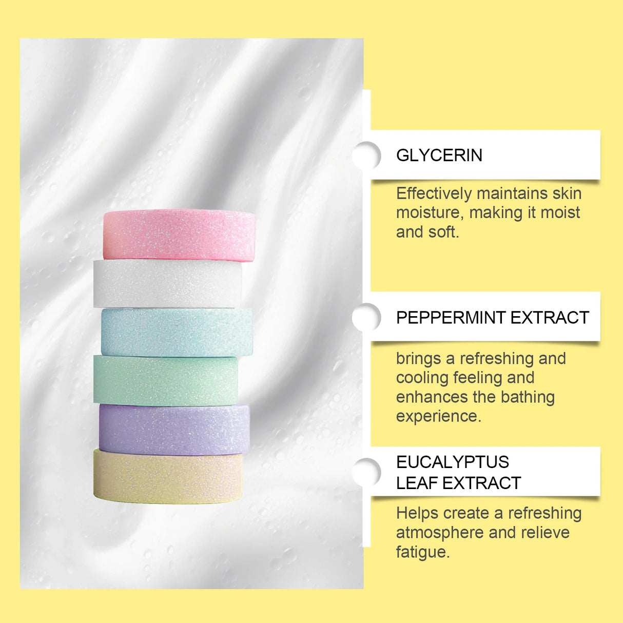 Shower Steamers Tablets Aromatherapy Relief Physical Fatigue Stress Improve Mood Enhance Sleep Quality Relaxing Bath Tablets Set