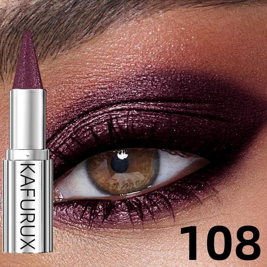 12 Colors Metallic White Black Purple Eyeshadow Pencil Glitter 1pc Liner Pen Highligter Long Lasting Blue Cream Eye Shadow