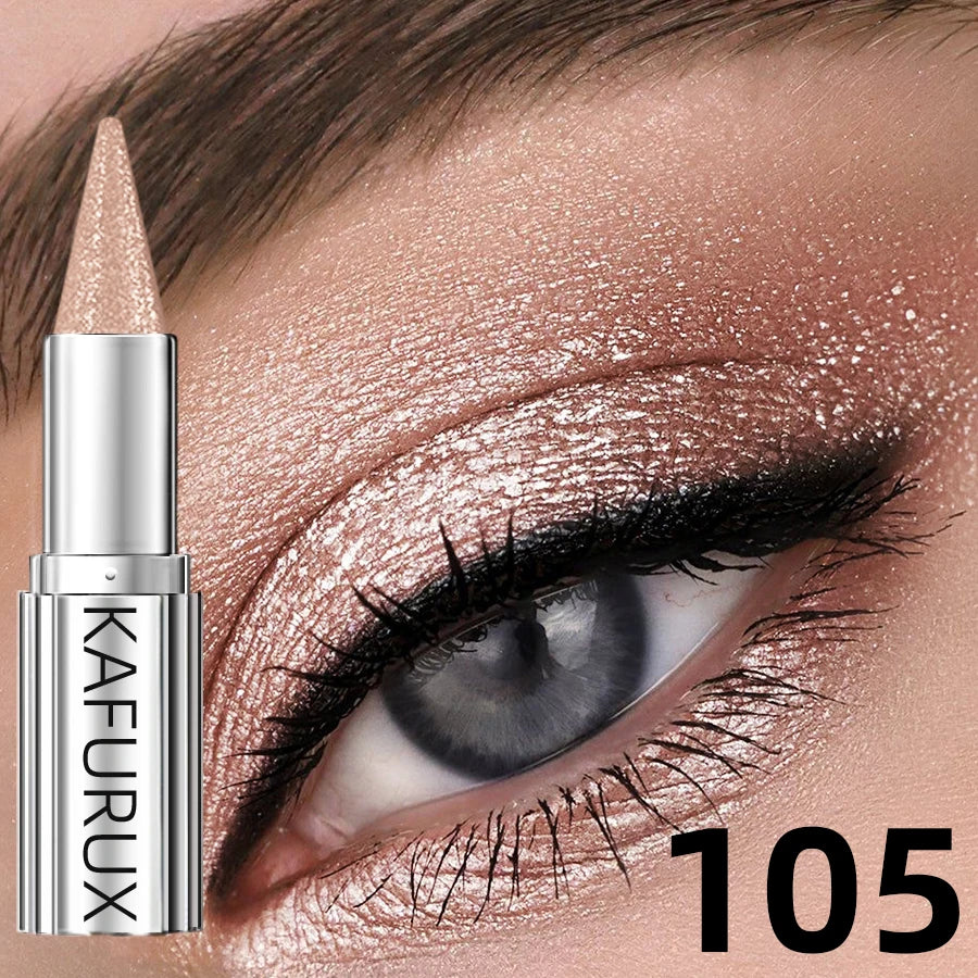 12 Colors Metallic White Black Purple Eyeshadow Pencil Glitter 1pc Liner Pen Highligter Long Lasting Blue Cream Eye Shadow