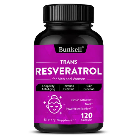 Resveratrol - Premium Antioxidant Supplement for Anti-Aging, Immune Support, Brain & Joint Health