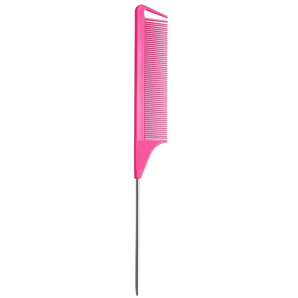 Pro Pointed Tail Salon Hairdressing Hair Styling Anti-static Comb Hair Brush Steel Needle Pin Rat Tail Combs Barber Accessories