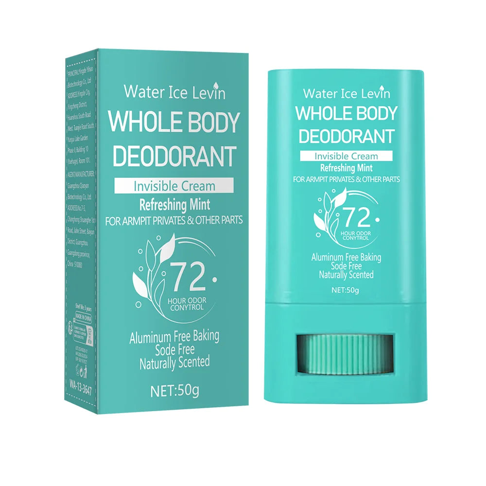 Whole Body DeodorantInvisible Cream Stick Deodorizing Fast Drying Retain Scent Refreshing Body Wrist Odor Anti Sweat Creams for