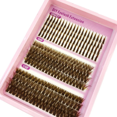 AMSDCN 40P-120Pnaturally 240 clusters Spikes Brown eyelash clustersfaux cils eyelash extensions Wispy Lashes