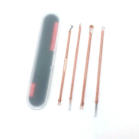 4PCS Acne Blackhead Comedone Black Spot Pimple Blemish Remover Skin Care Women Beauty Acne Treatment Pore Cleanser Needle Hook