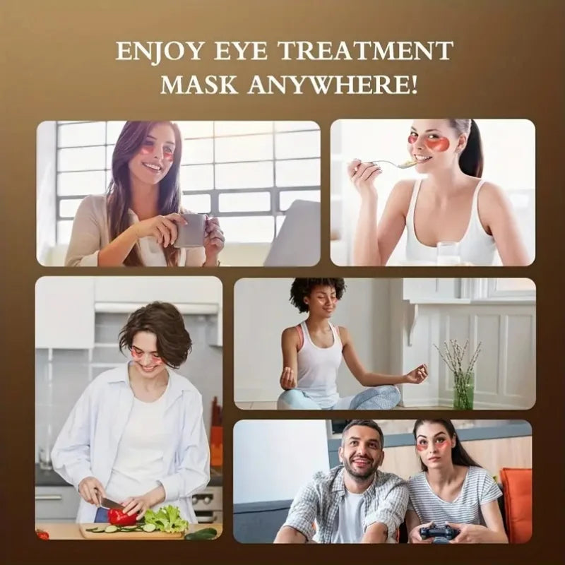 A Box of 60 Caffeine and Niacinamide Revitalizing and Firming Eye Masks, Rich in Ingredients Beneficial for the Body, Can Be Used on the Entire Face, Releasing Eye Strain at Any Time, Providing Hydration and Firming, Alcohol-