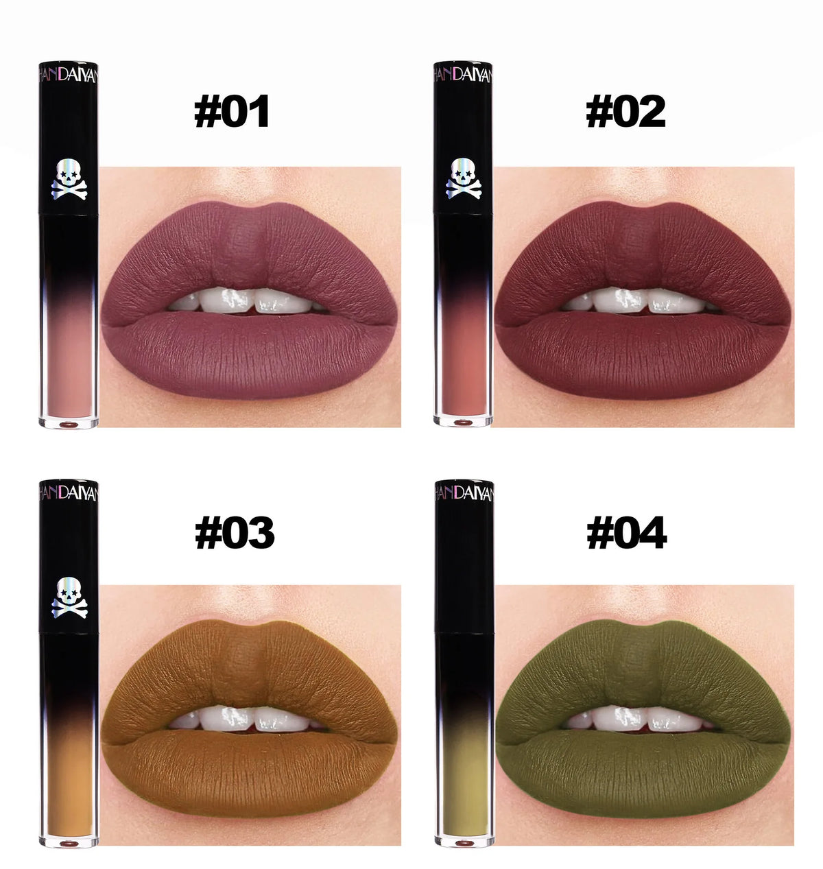 Matte Vampire Black Purple Lipstick Waterproof Long Lasting Lip Gloss Halloween Christmas Moisturizing Pigmented Lip Makeup