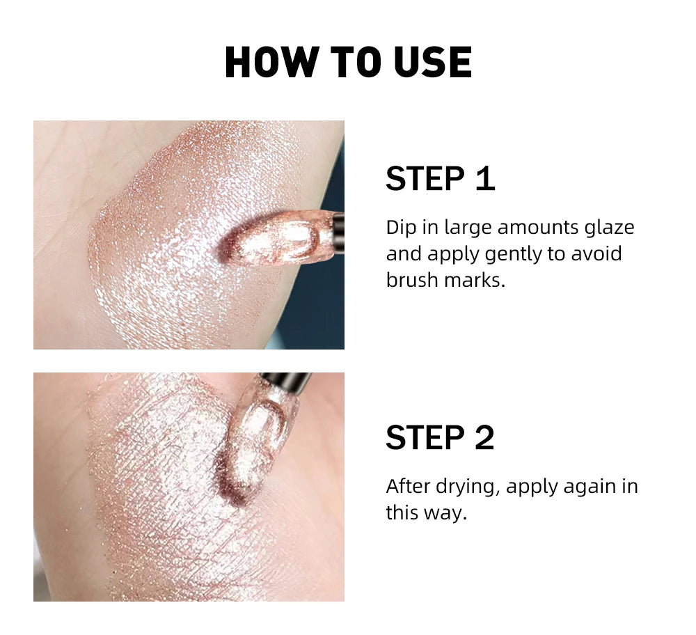 QIBEST Metallic Glitter Liquid Lipstick Makeup Waterproof Lip Gloss Long-lasting Shimmer Metal Diamond Lip Glaze Tint Charming