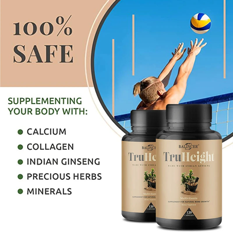 Natural Bone Growth Supplement Bone Strength and Density Support, Promotes Natural Growth of Bones in Children, Teens