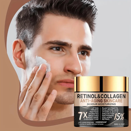 HISENRAIN Retinol Collagen Face Cream - Anti-Aging Intense Moisturizer, Reduce Wrinkles Fine Lines & Firm Skin.
