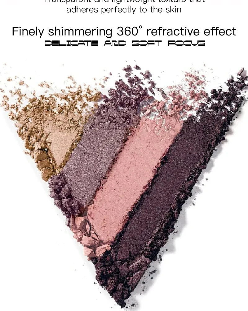 Faiccia 4-Color Mojito Eyeshadow Palette - Earth Pink Brown, Glitter Matte, Brightening, Perfect for Daily & Party Looks