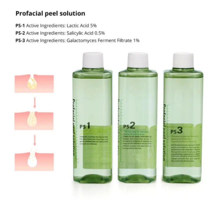 Hydra Peeling Solution Hydro Facial Serum Face Essence for Dermabrasion Machine Face Skincare Exfoliate Treat Acne Moisturize