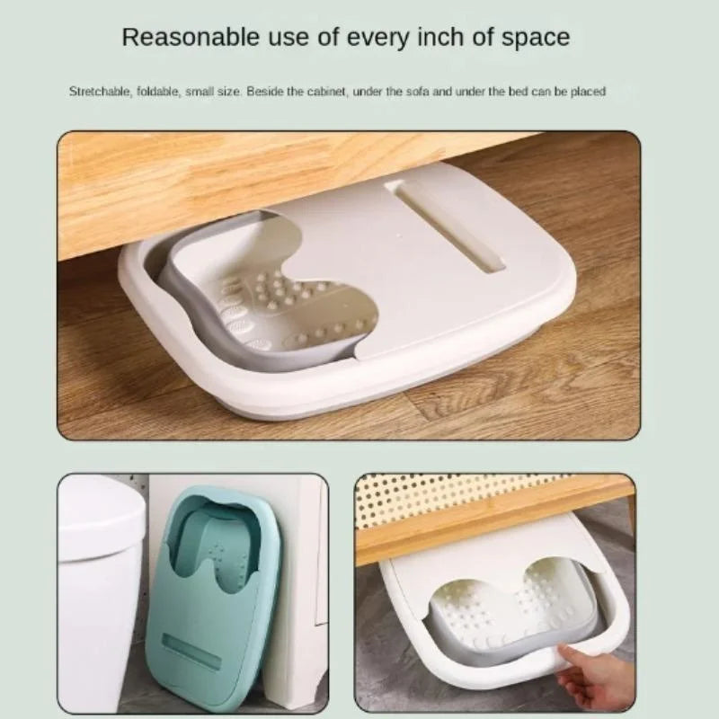 Foldable Foot Bath Massage Bucket Soaking Bucket Folding Foot Bath Tub Foot Soaking Tub Massage Foot Basin Thickened Portable