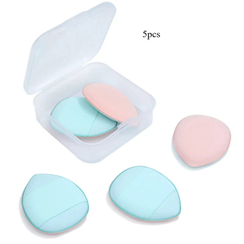 5/10Pcs Mini Finger Puff Foundation Small Air Cushion Powder Sponge Face Concealer BB Cream Cosmetic Applicator Makeup Tools