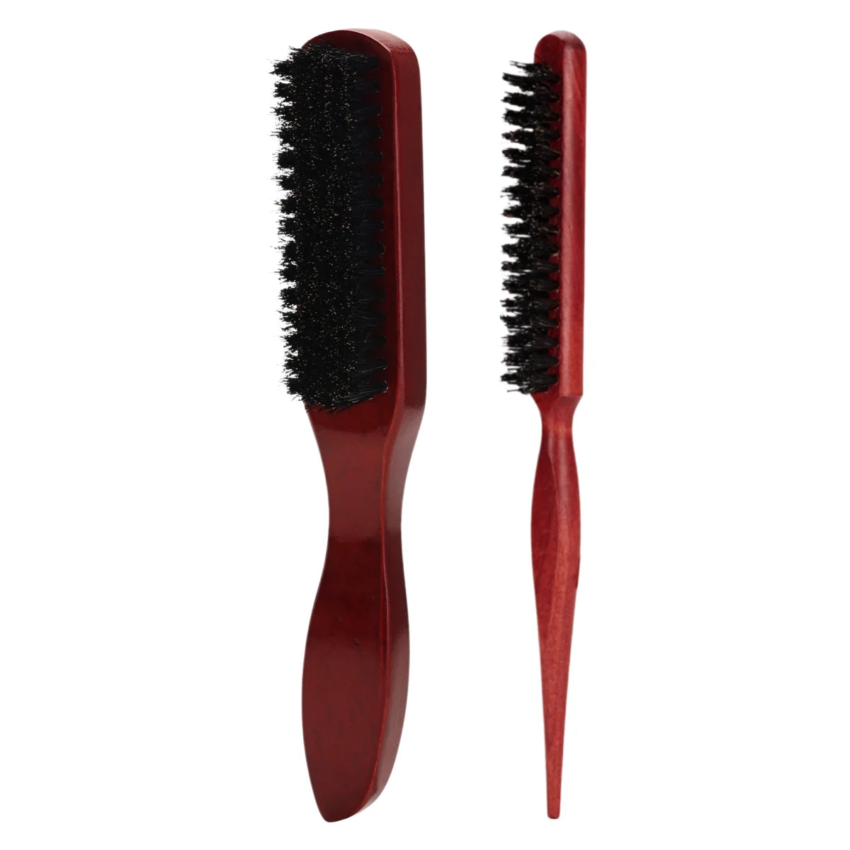 Hair Styling Comb & Brush Set, Boar Bristle Teasing Brushes & Tail Combs, Edge Control Styling Tools,Nylon Bristles, ABS Handle