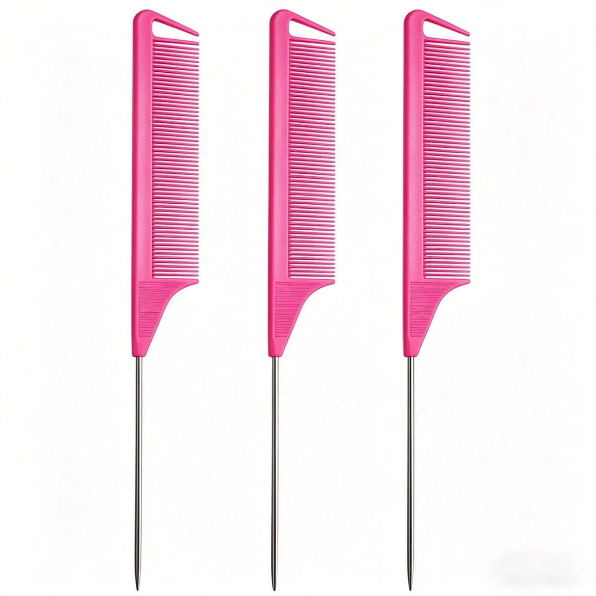 Pro Pointed Tail Salon Hairdressing Hair Styling Anti-static Comb Hair Brush Steel Needle Pin Rat Tail Combs Barber Accessories