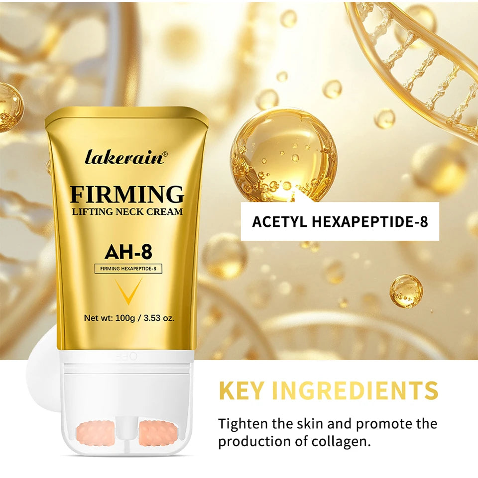 Lakerain Firming Lifting Neck Cream Deep Nourishment Lightweight Formula Remove Double Chin Rejuvenation Firms Loose Skin Cream