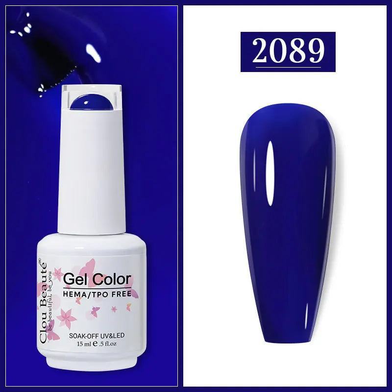 Clou Beaute Gel Nail Polish Neon Brown Royal Blue Red Green Pastal Nude Nail Art Varnishes Gel Lacquer HEMA/TPO FREE UV Gel Nail