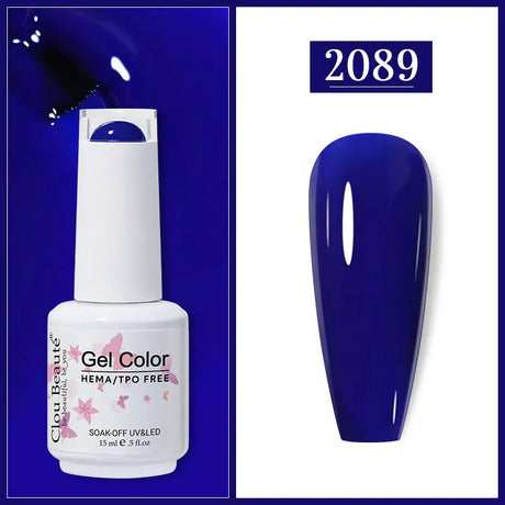 Clou Beaute Gel Nail Polish Neon Brown Royal Blue Red Green Pastal Nude Nail Art Varnishes Gel Lacquer HEMA/TPO FREE UV Gel Nail