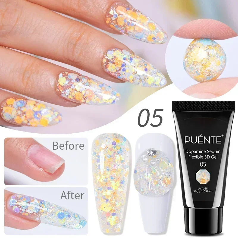 PUENTE 7.5ML Nude Shade Moonlight Cat Magnetic Gel Nail Polish Ultra-Bright Cat Eye Soak Off UV Semi-Permanent Varnish Manicure