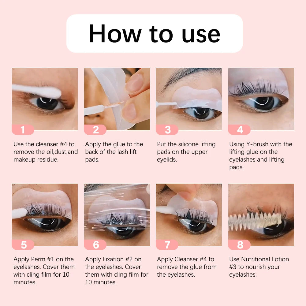 Semi-Permanent Lash Lift Kit Professional Eyelash Lifting Lamination Set Beauty Treatment Salon Home DIY Eyelashes Makeup Tools