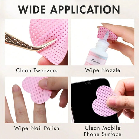 LINMANDA 200Pcs Lint Free Nail Cleaning Wipes Nail Cleaning Pads Gel Nail Cleaning Wipes Suitable for Home or Nail Salon Use