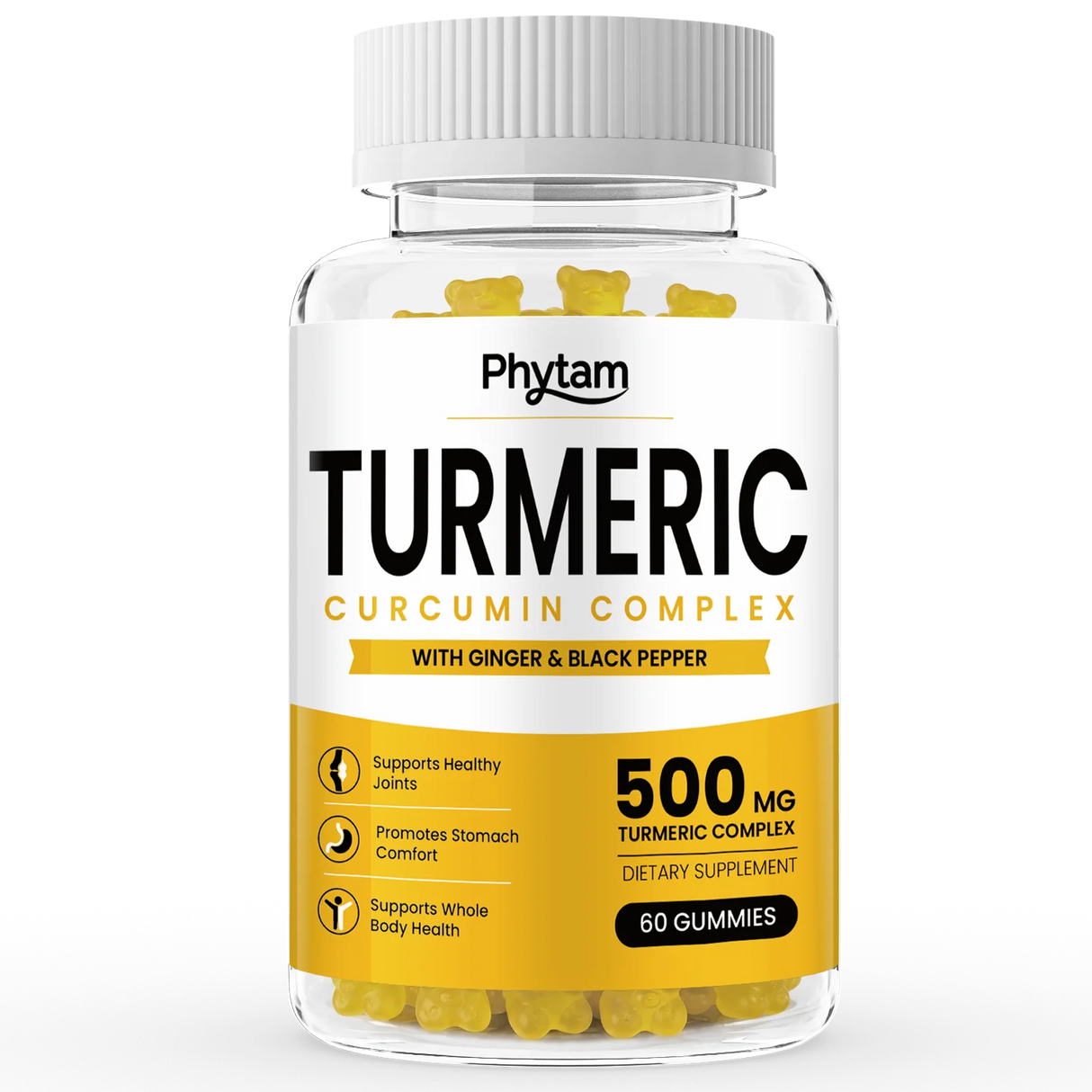 Turmeric Curcumin Gummies With Ginger And Black Pepper Supports Healthy Joint Wellness Cardiovascular Wellness And Overall Body Wellness Supplement