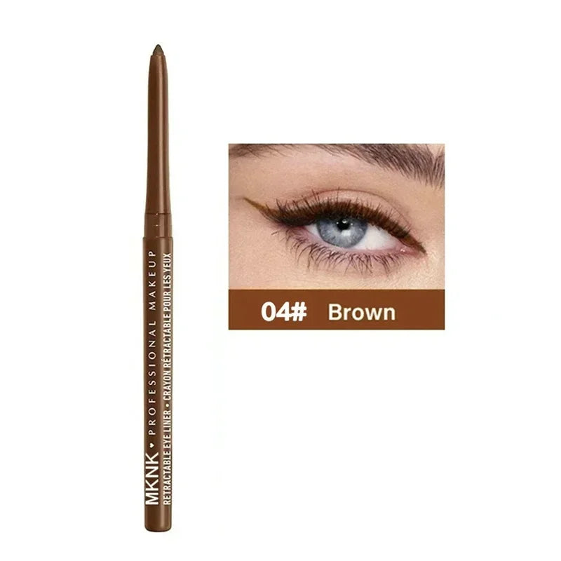 1Pc Waterproof Black Eyeliner Pencils Smudge-Proof Long-Lasting Eye Makeup Perfect For Fashion Look