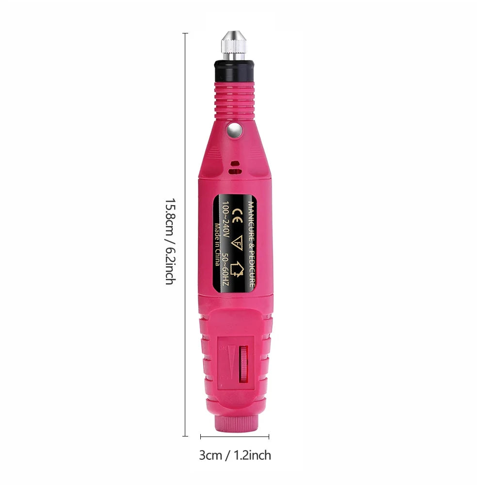 LINMANDA Professional USB Electric Nail Drill Polish File Kit with UV LED Nail Lamp Gel Manicure Dryer Lamp Acrylic Starter Set