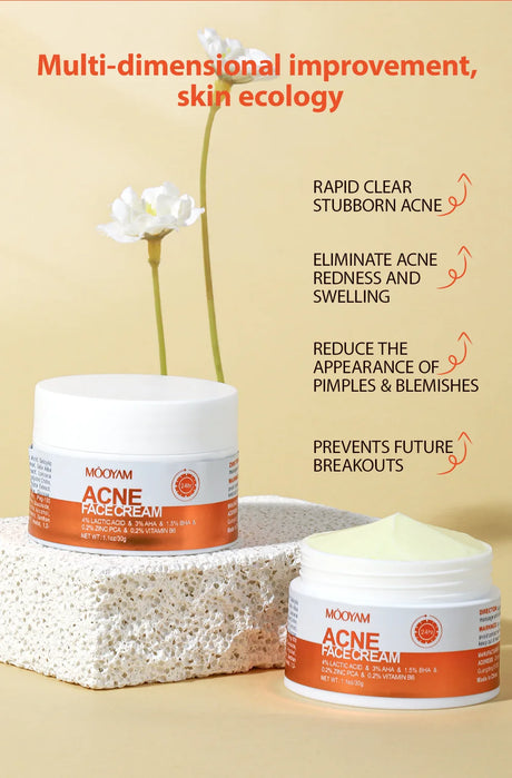 Herbal Acne Treatment Cream Anti Acne Face Cream Pimple Removal Spots Oil Control Shrink Pores Moisturizing Skin Care Cream