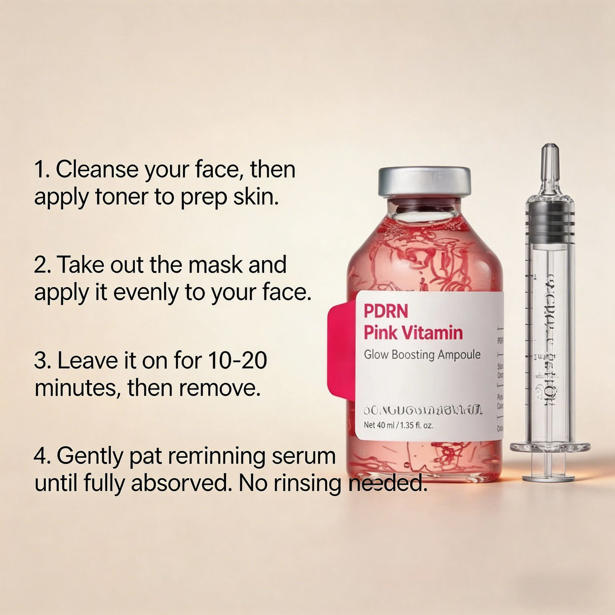 Deep Collagen Essence - Peptide Intensive Activation, Pink PDRN Stem Cell Ampoule, Brightening, Moisturizing, Skincare