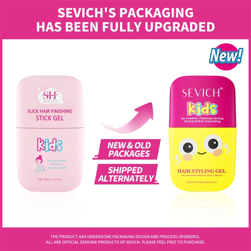 Sevich Broken Hair Finishing Cream Children Edge Control Wax Anti Frizz Hair Pomade Gel for Little Girl Non-Greasy Styling Cream