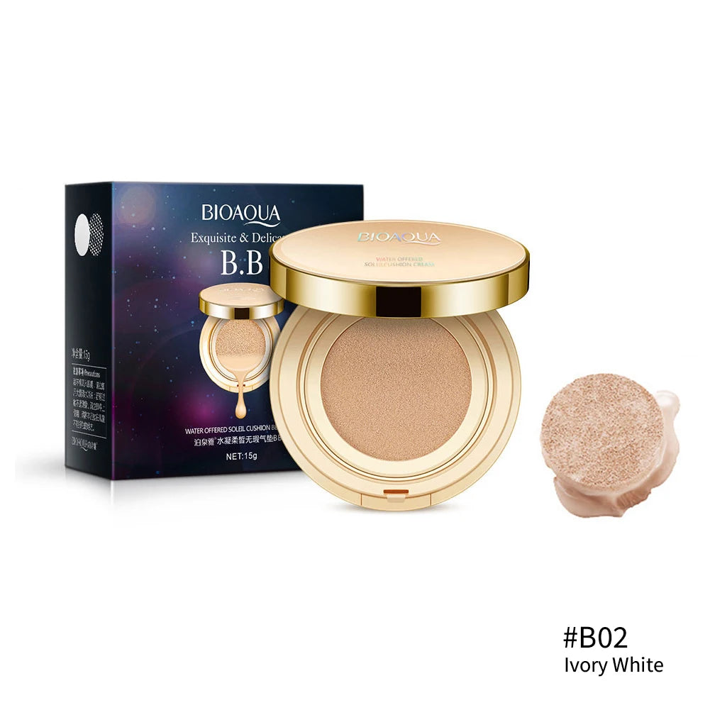 BIOAQUA Waterproof Matte Air Cushion Poreless BB&CC Cream High Coverage Oil-control Soft Face Makeup Foundation Base Cosmetics