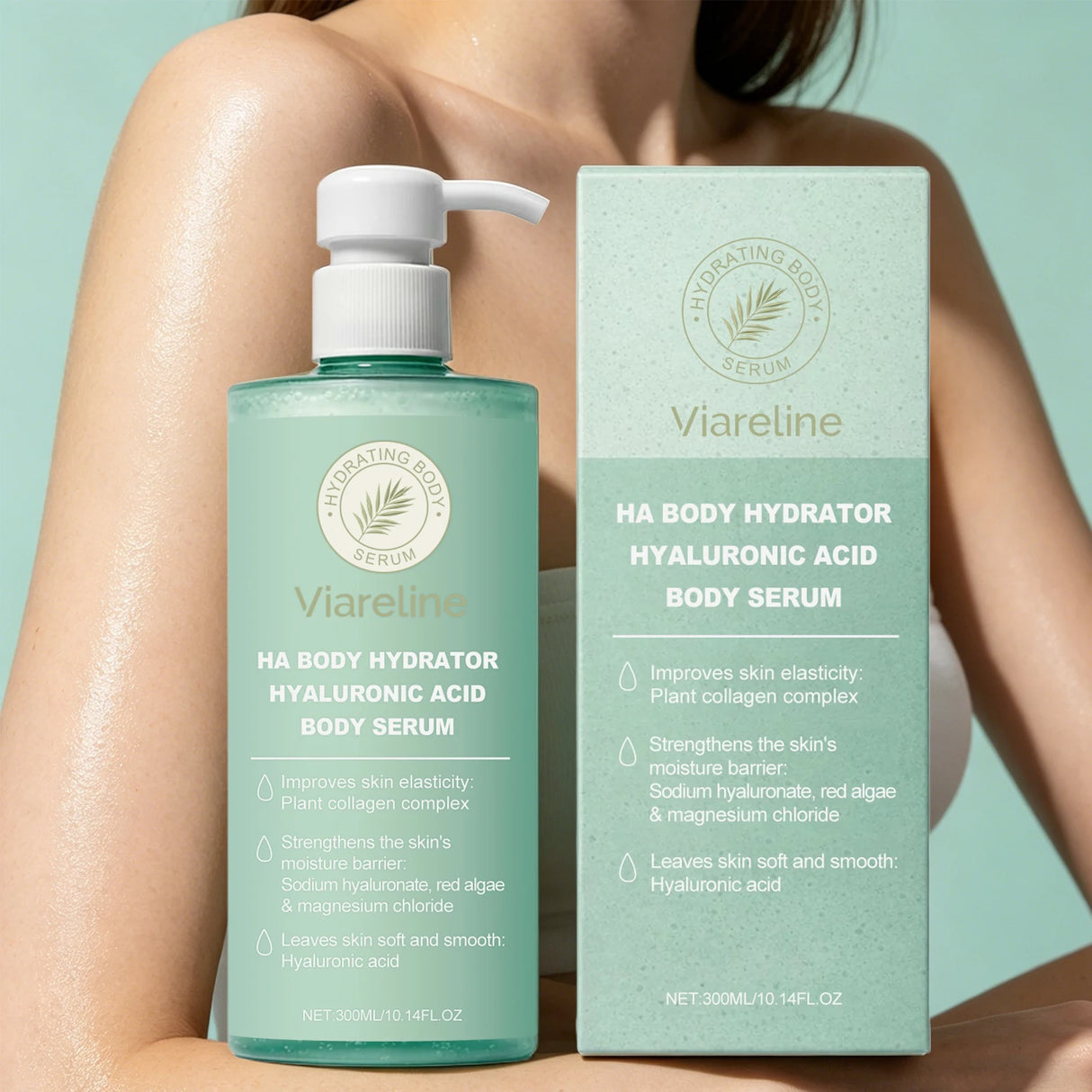 Hyaluronic Acid Body Serum for Dry Rough Skin Strengthen Moisture Barrier Enhances Elasticity Refreshing Smoothing Skin Care