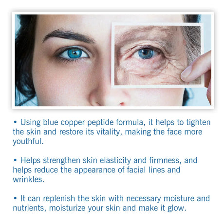 Blue Copper Peptide Wrinkle Remover Serum Instant Firming Lifting Anti-Aging Fade Fine Lines Whitening Korean Skin Care Products