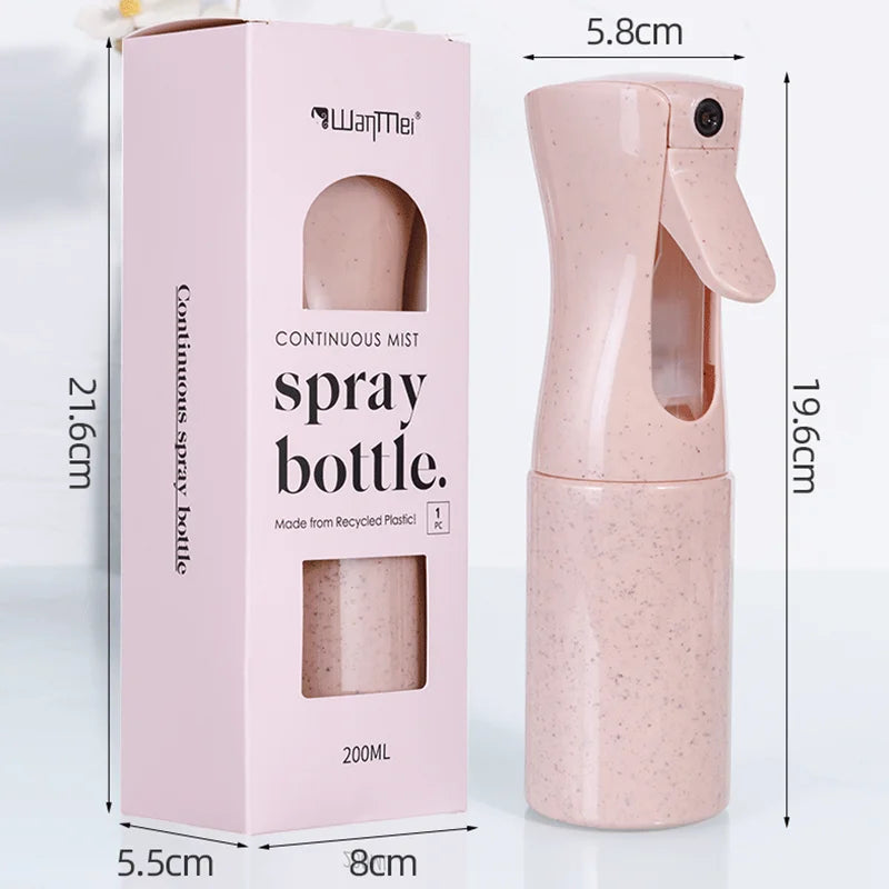 1pcs Wheat Straw 200ml Water Spray Bottles Barber Shampoo Mist Spray Scan Gardening Refillable Bottle Salon Hair Styling Tools