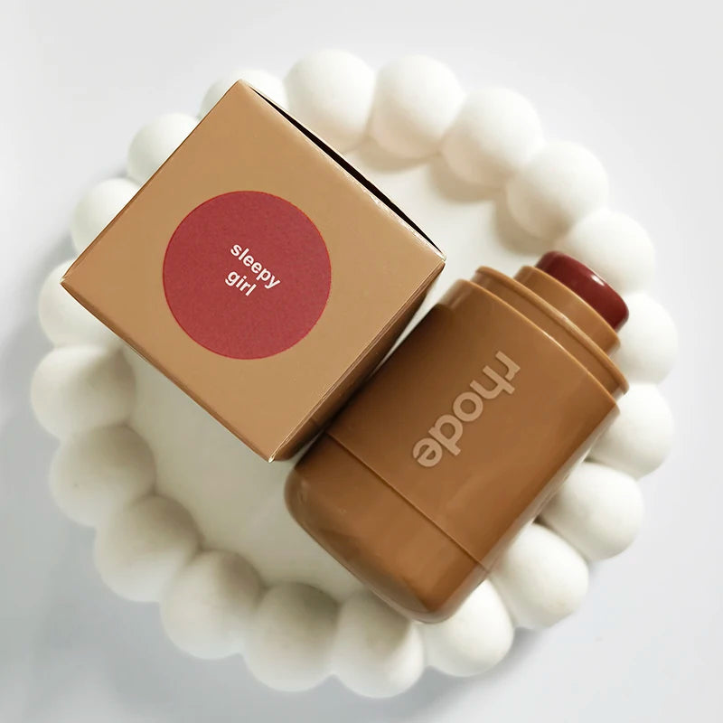 Popular Cosmetics Brand Rhode Pocket Blusher Stick Smooth Easy Apply Portable Lip Cheek Dual-use Rouge Cream Makeup Bubble Bag