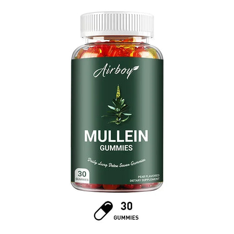 Mullein Gummies - Supports Clear Lungs & Respiratory Health, Natural Detoxification, Enhanced Immune Function