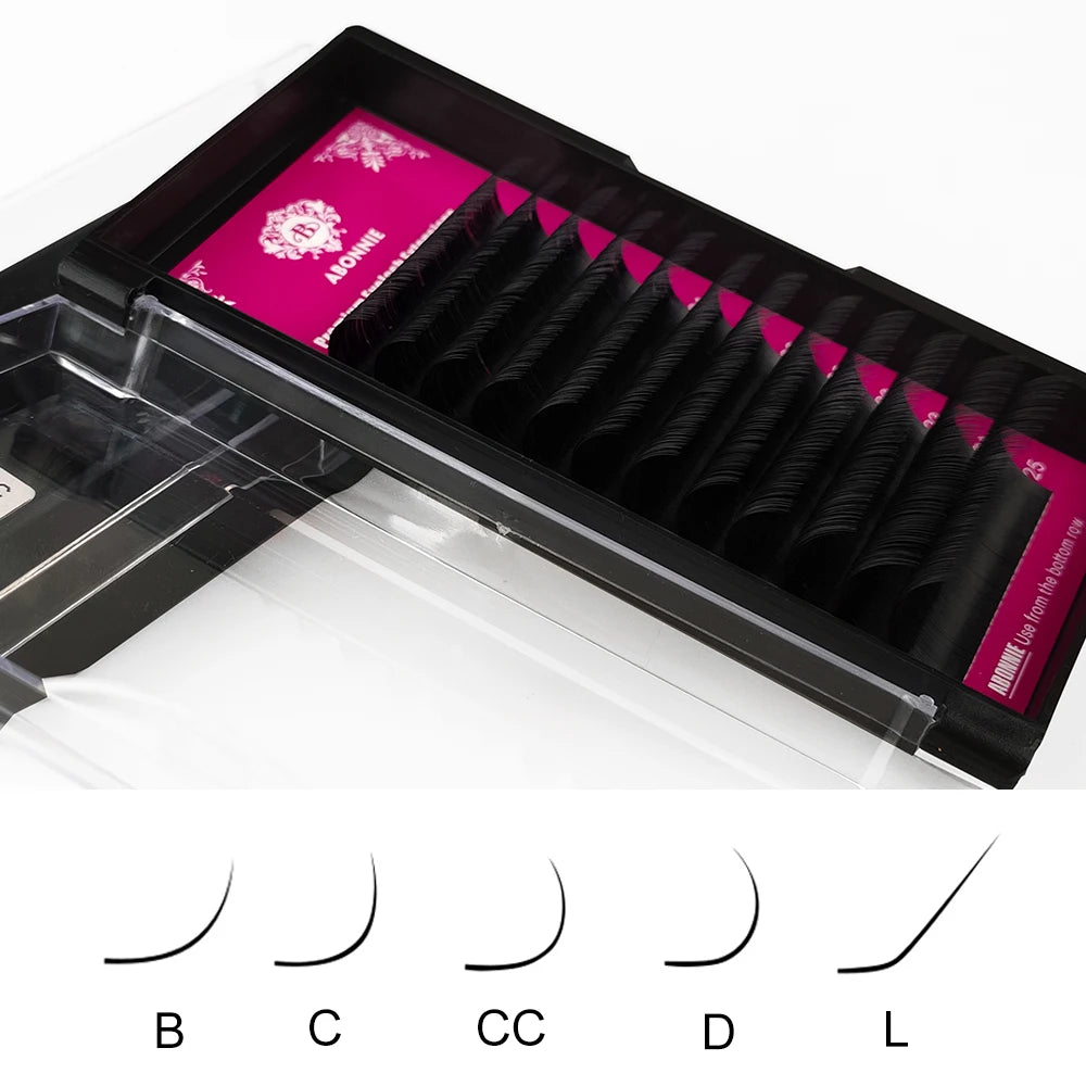 Abonnie B/C/CC/D Classic Individual Eyelashes Extensions Fluffy Volume Lashes Supply All Size Cilios L