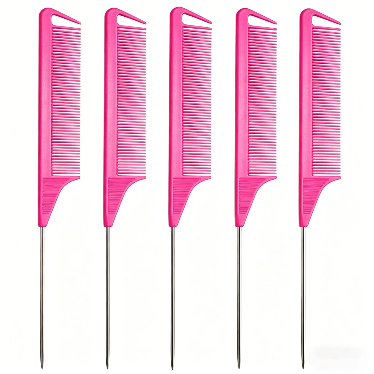 Pro Pointed Tail Salon Hairdressing Hair Styling Anti-static Comb Hair Brush Steel Needle Pin Rat Tail Combs Barber Accessories