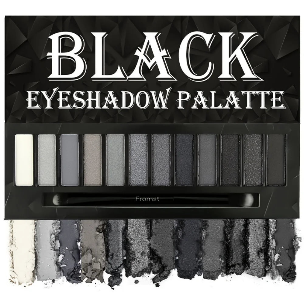 12 Color Matte Eyeshadow Plate Eye Makeup Waterproof Durable Sequins Metal Earth Color Natural Eye Shadow Makeup
