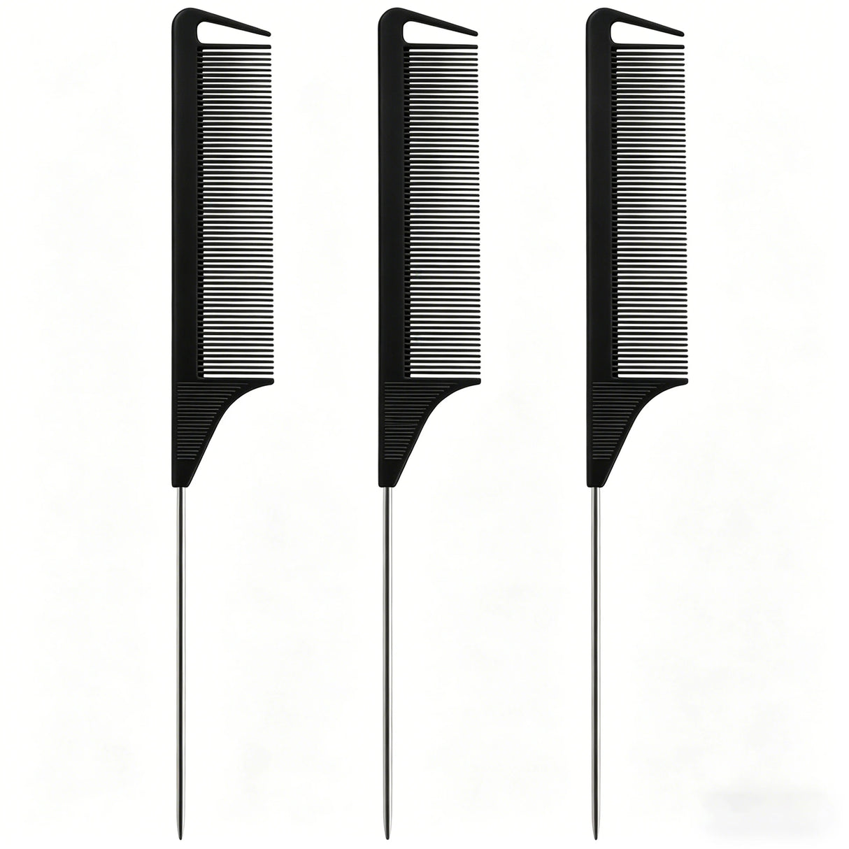 Pro Pointed Tail Salon Hairdressing Hair Styling Anti-static Comb Hair Brush Steel Needle Pin Rat Tail Combs Barber Accessories