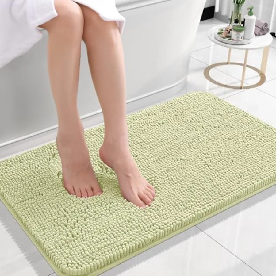Bathroom Rugs 30x20, Extra Soft Absorbent Chenille Bath Rugs, Rubber Backing Quick Dry, Machine Washable Bath Mats for Bathroom