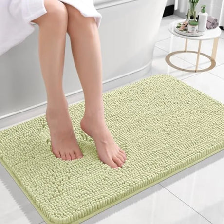 Bathroom Rugs 30x20, Extra Soft Absorbent Chenille Bath Rugs, Rubber Backing Quick Dry, Machine Washable Bath Mats for Bathroom