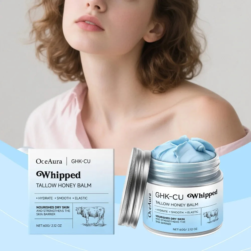 Copper Peptides PDRN GHK-Cu Beef Tallow for Skin Blue Balm Manuka Honey Face and Body Moisturizer Mature Dry & Sensitive Skin